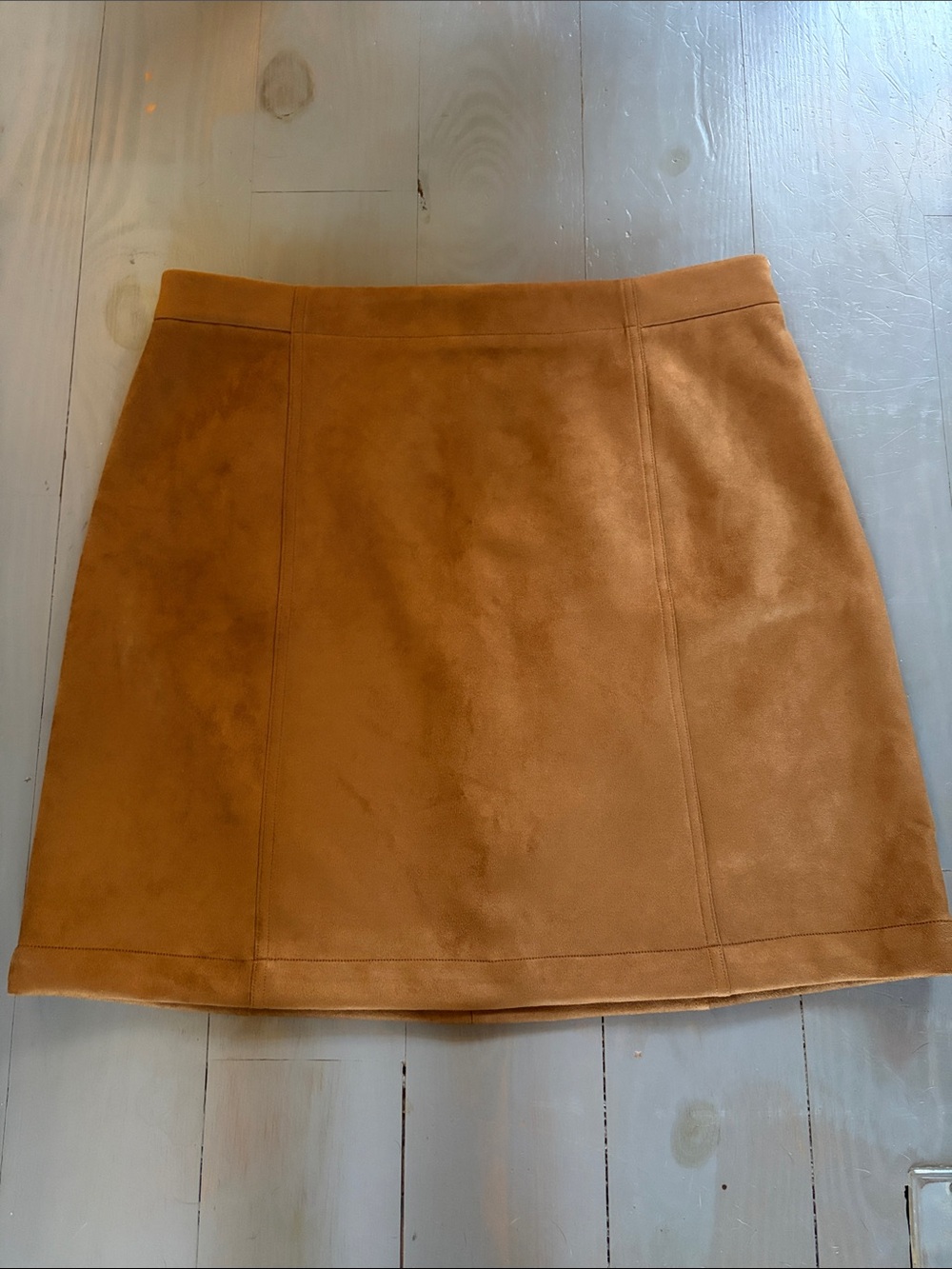 Ann Taylor Camel Panel A-Line Mini Skirt - Picture 1 of 6
